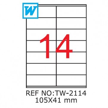 Etichete A4 , 105 x 41mm , TW 2114