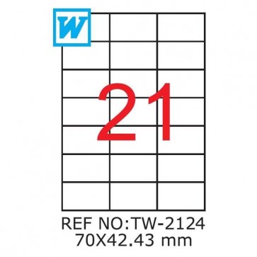 Etichete A4 , 70 x 42,43mm , TW 2124