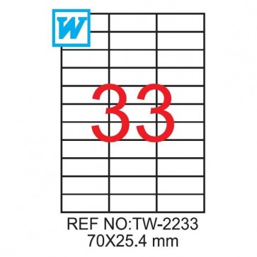 Etichete A4 , 70 x 25,4 mm , TW 2233