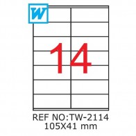 Etichete A4 , 105 x 41mm , TW 2114