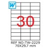 Etichete A4 , 70 x 29,7mm , TW 2229