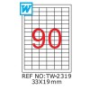 Etichete A4 , 33 x 19mm , TW 2319